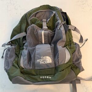 The North Face Recon Backpack in Olive Green and Gray